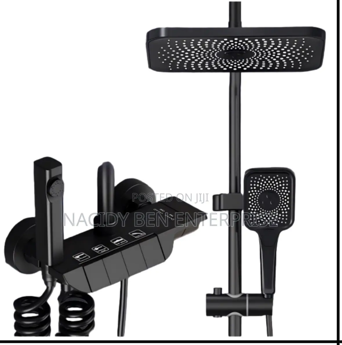 Black Piano Shower Set