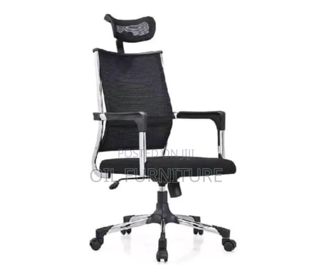 ​Ergonomic High-Back Mesh Office Chair With Adjustable Headrest