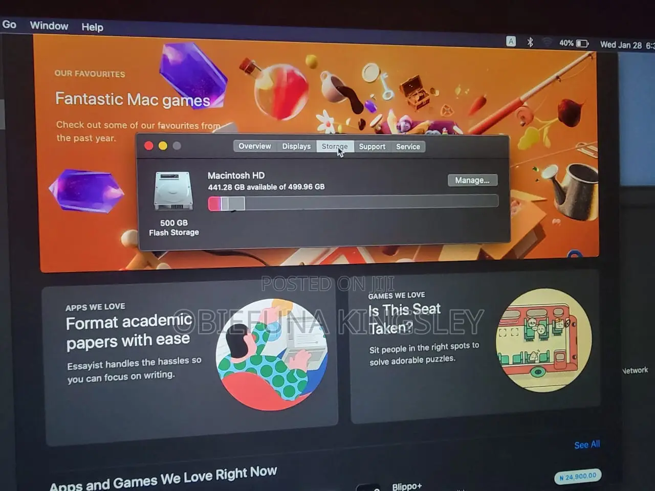 Laptop Apple MacBook Pro 2019 8GB Intel Core i5 HDD 512GB