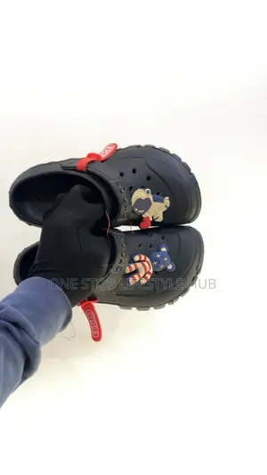 Original Black Crocs Clogs With Decorative Jibbitz