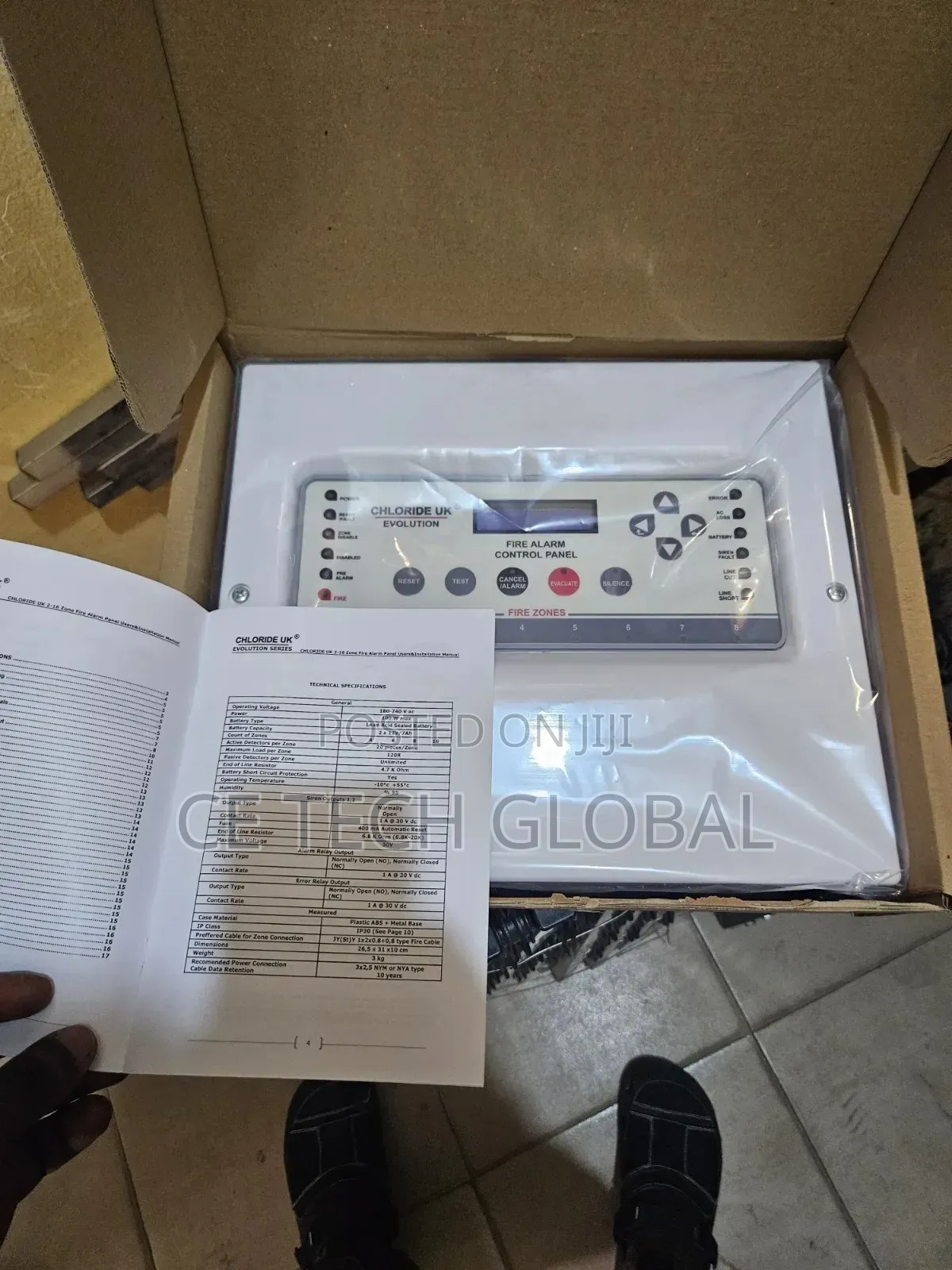 8zone Fire Alarm Panel - Chloride Uk-evolution Series