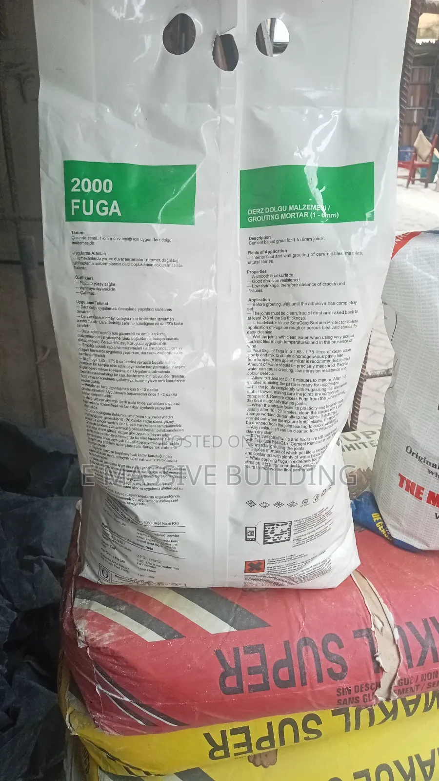 Kalekim Sugapools Grouting Mortar.