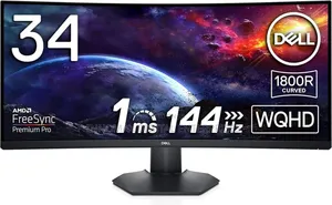 Dell 34-Inch WQHD (3440 X 1440) Curved Ultrawide Gaming Monitor.144hz