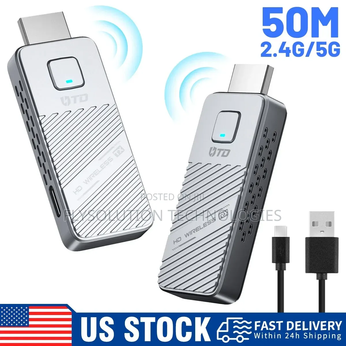 Wireless Hdmi Transmitter Receiver 2.4g/5g Hd Screen Mirroring