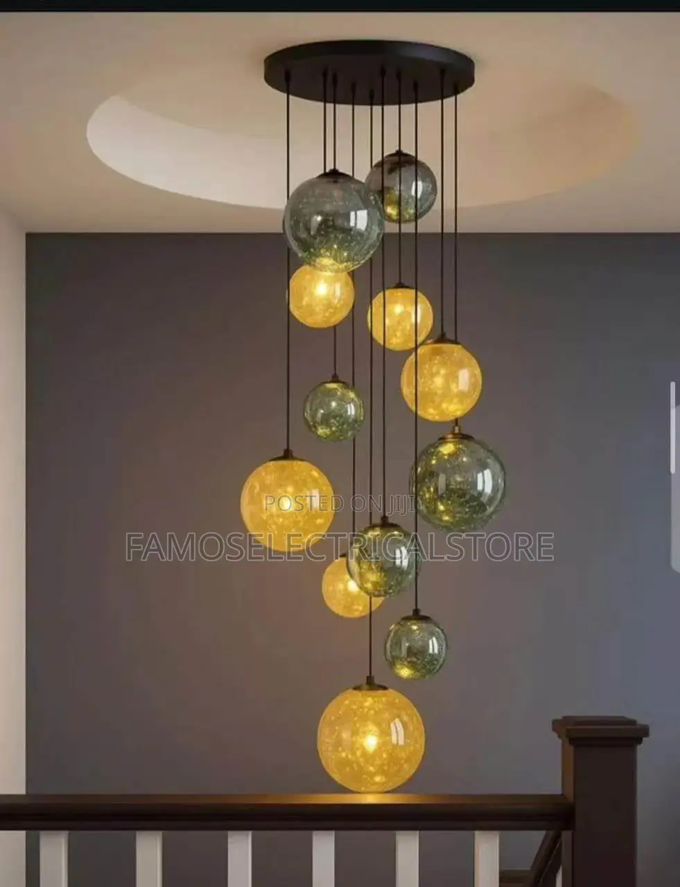 Sparkling Multi-Color Globe Chandelier