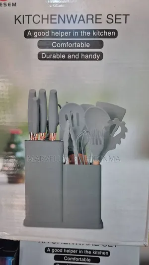 Premium Silicone Kitchen Utensil Set With Holder - Brand New