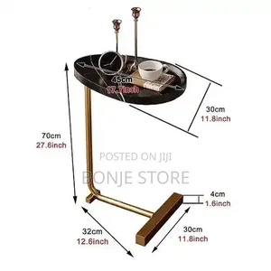 C Shaped End Side Table