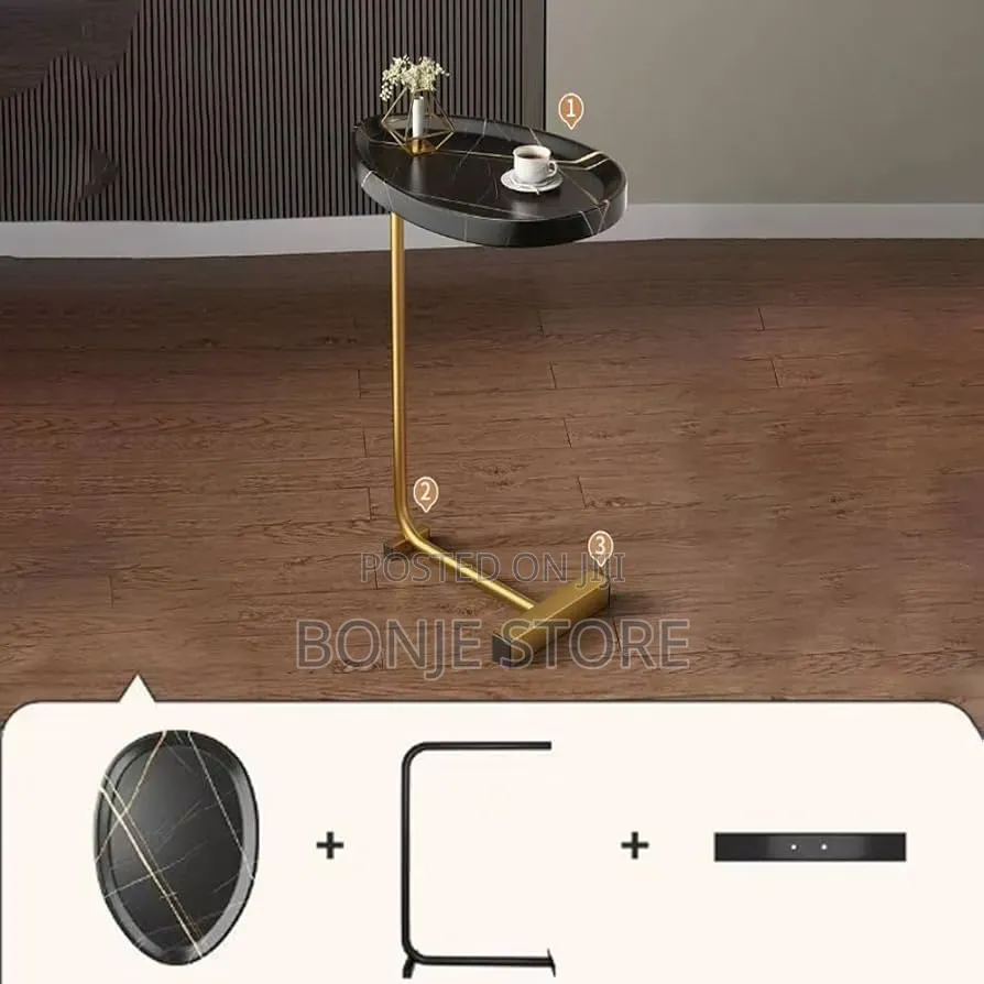 C Shaped End Side Table