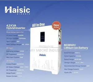 Haisic 4.2kva All-in-One Solar Generator + 8038wh Lithium Battery