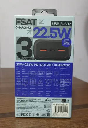 Remax 30000mah Fp-22 Piloteer Series Portable Power Bank