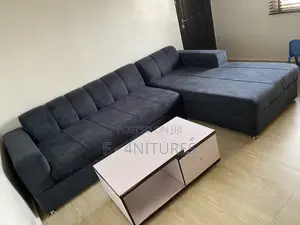 Grey L-Shape Sofas Chair