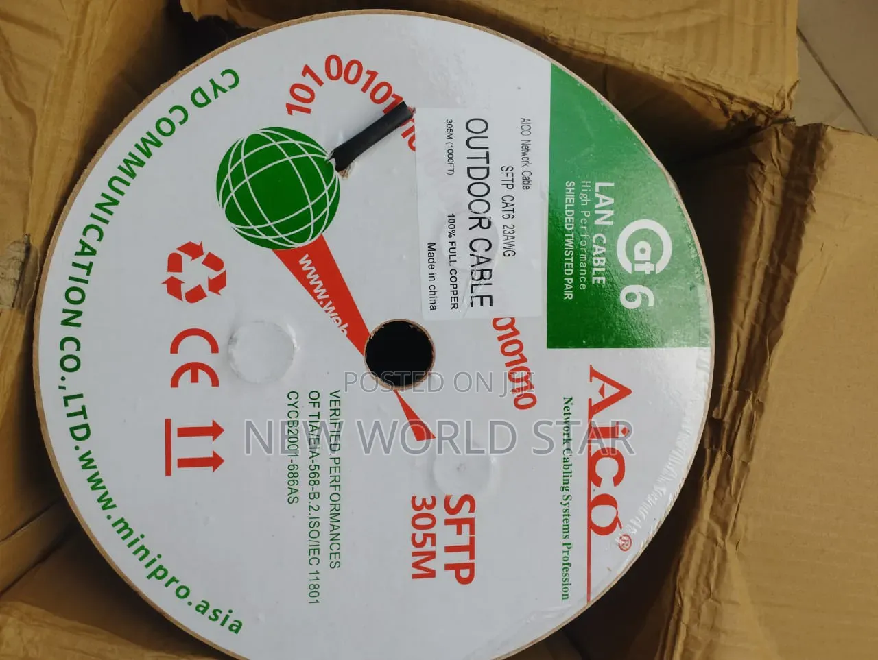 Cat 6 SFTP Aico 305m