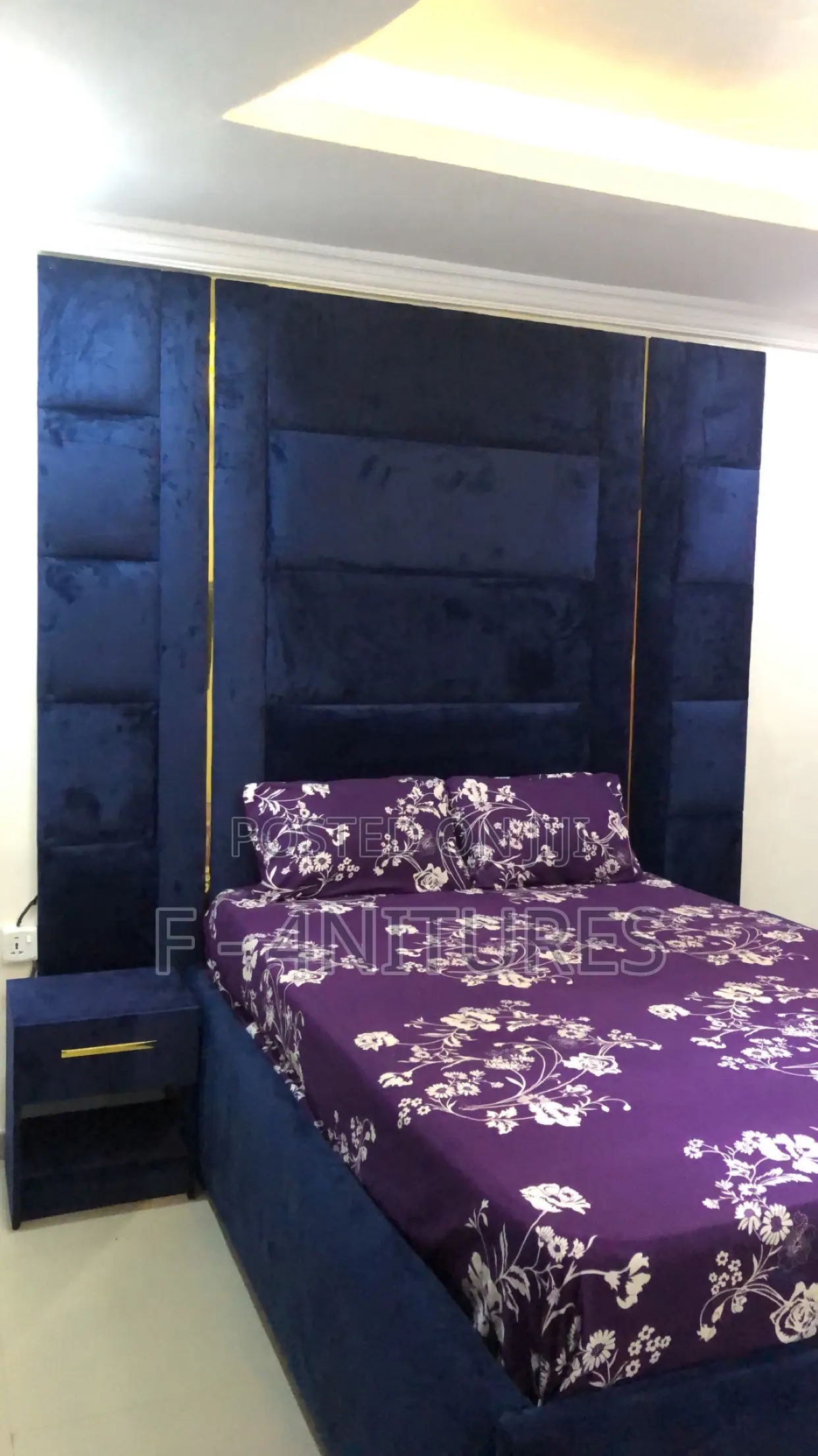 Padded Luxury Gold Bedframe