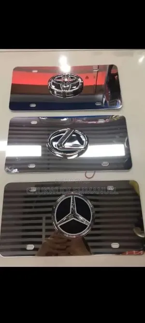 Customize Silver Plate Number Frame
