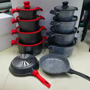 17pcs Aluminium Alloy Cooking Pot Set Non-Stick