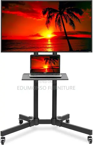 Rolling Tv Stand Mobile Tv Cart for 32-65 Inches