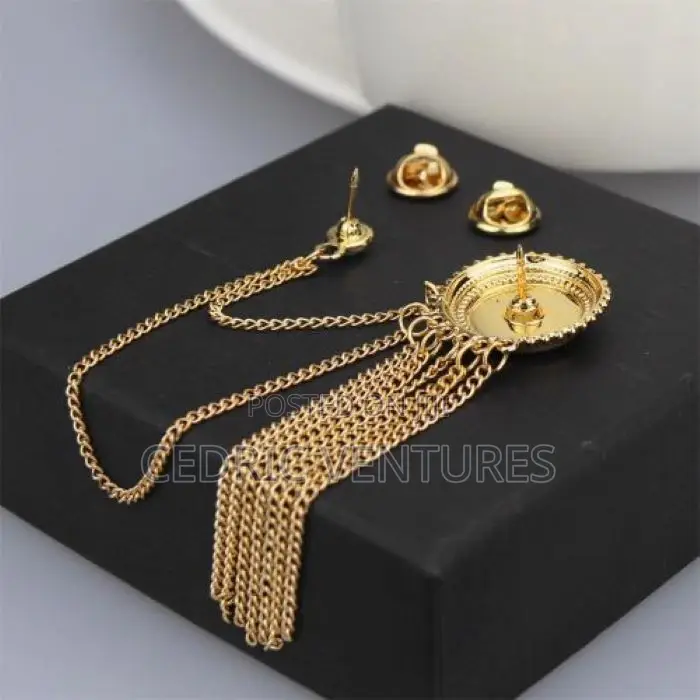 Corsage Badge Tassel Multi-Layer Chain Brooch Pin