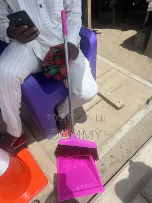 Long-Handled Broom and Dustpan Set