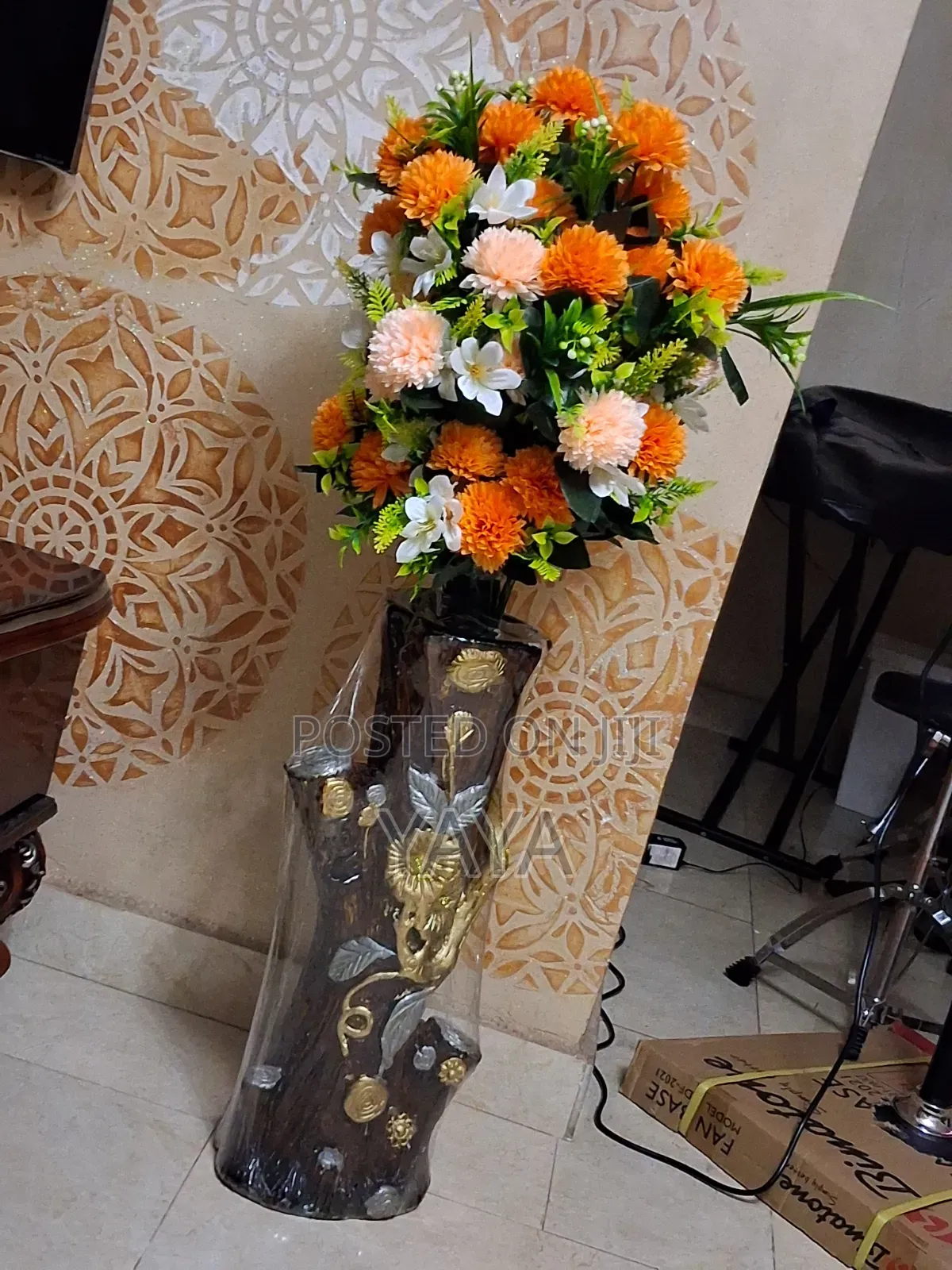 Carnation Flower With Ceramic Vase and Plastic Vase