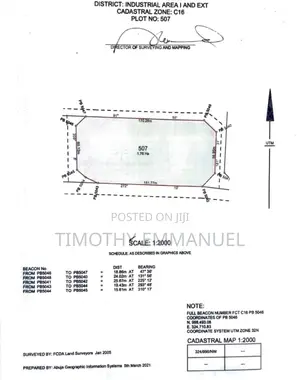 1.76 Hectares C of O Idu Industrial Area