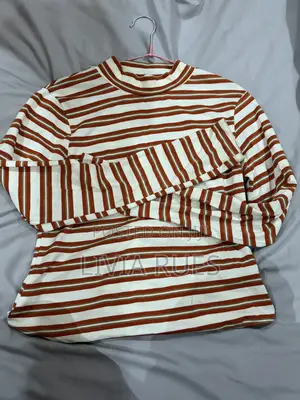 Orange Striped Bodysuit