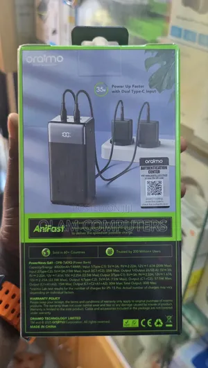 Oraimo 35w Ultra Fast Charging 40000mah