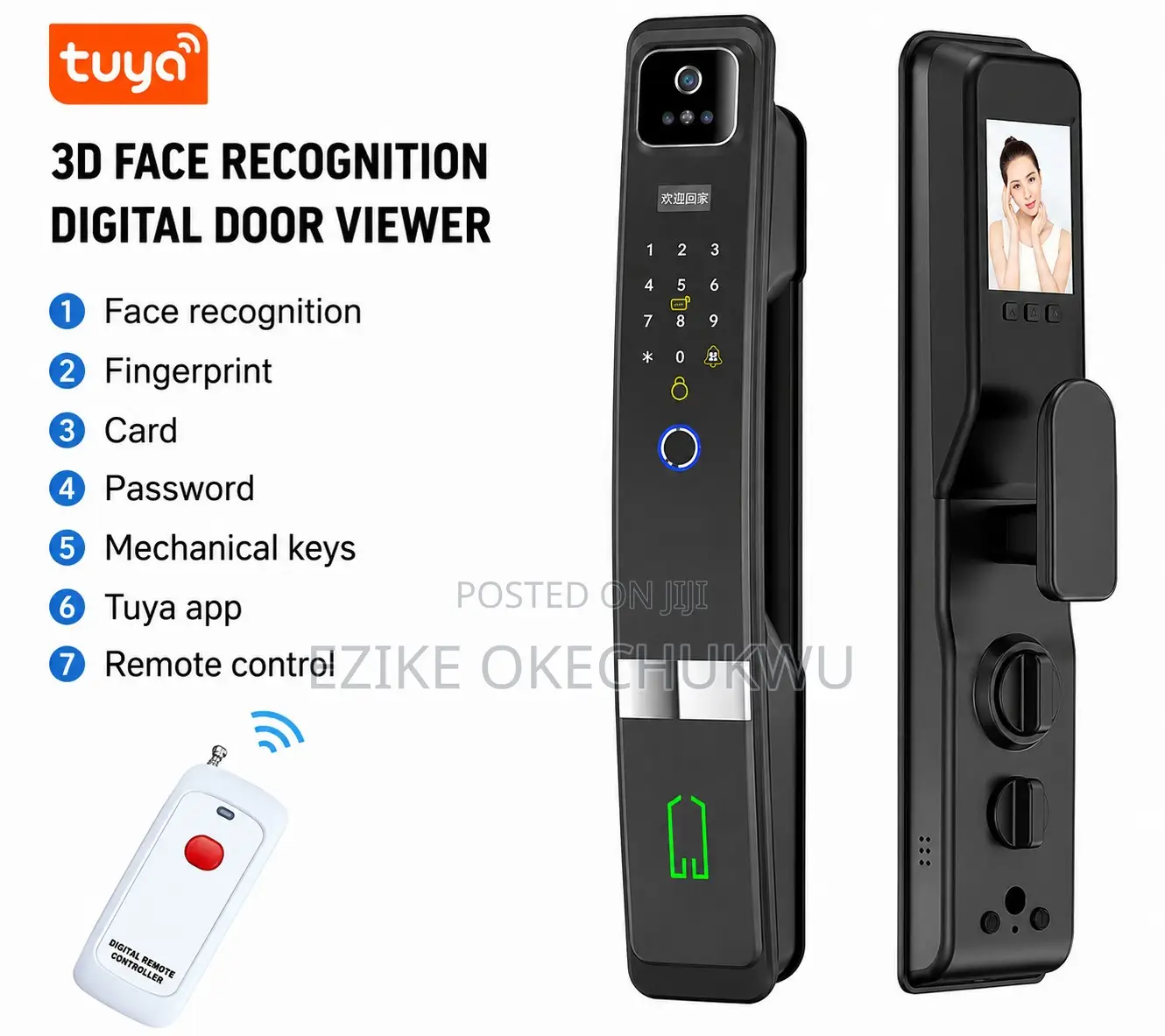 Smart Door Lock Camera 3d Face Recognition With Remote Control