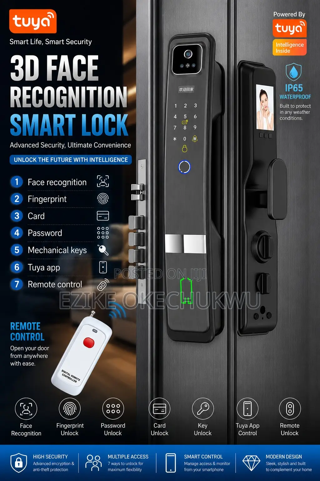 Smart Door Lock Camera 3d Face Recognition With Remote Control