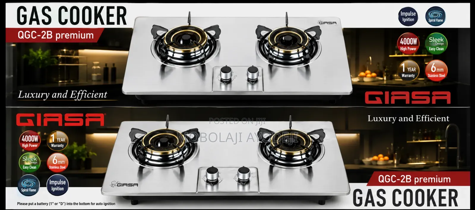 New Qasa 2 Burner