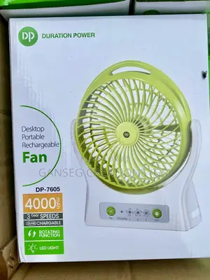 Duration Power (Dp) Desktop Portable Rechargeable Fan (Model: Dp-7605)