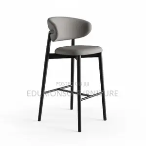 Contemporary Bar Stool With Backrest