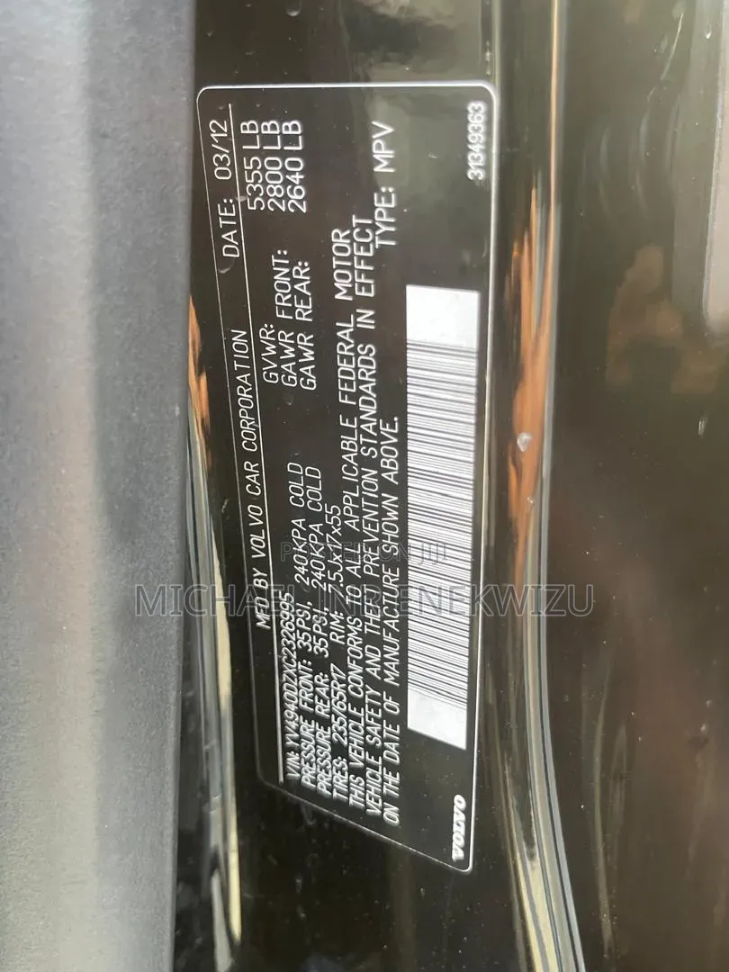 Volvo XC60 2012 Black