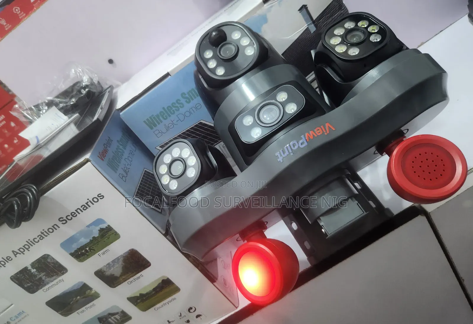 View Point Triple Rotating Lens PTZ Solar Smart CCTV Camera
