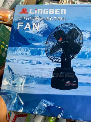 Original Lingben 48v Lithium Rechargeable Portable Desktop Fan