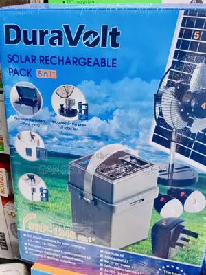Duravolt 5-in-1 Solar Rechargeable Fan Pack (Srp-1245)