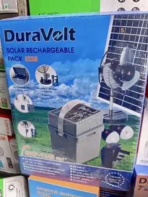 Duravolt 5-in-1 Solar Rechargeable Fan Pack (Srp-1245)