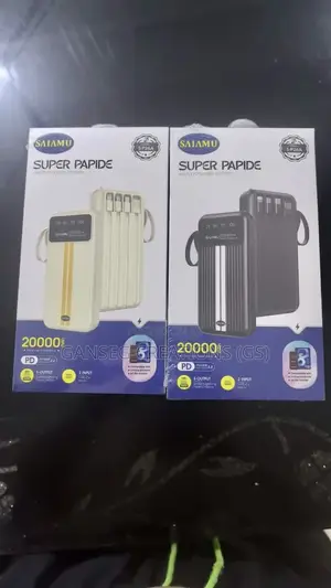 Saiamu 20000mah Power Bank With Built-in Fast Charging Cables