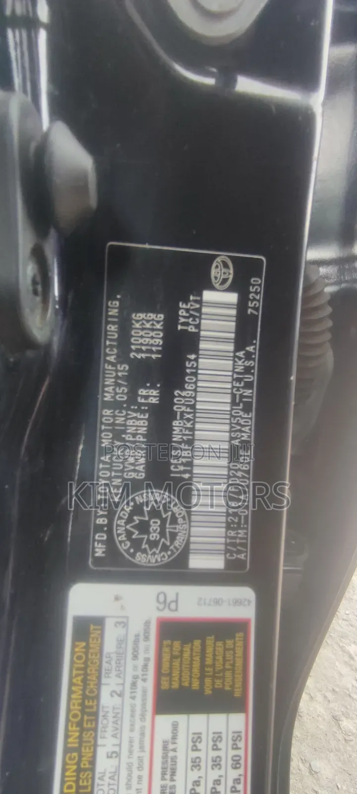 Toyota Camry 2015 Black