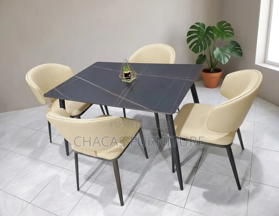 Premium Modern 4-Chair Dining Set