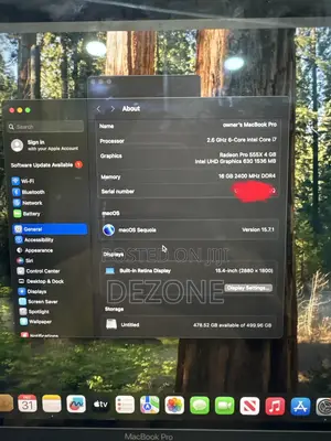 Laptop Apple MacBook Pro 2019 16GB Intel Core i7 SSD 512GB