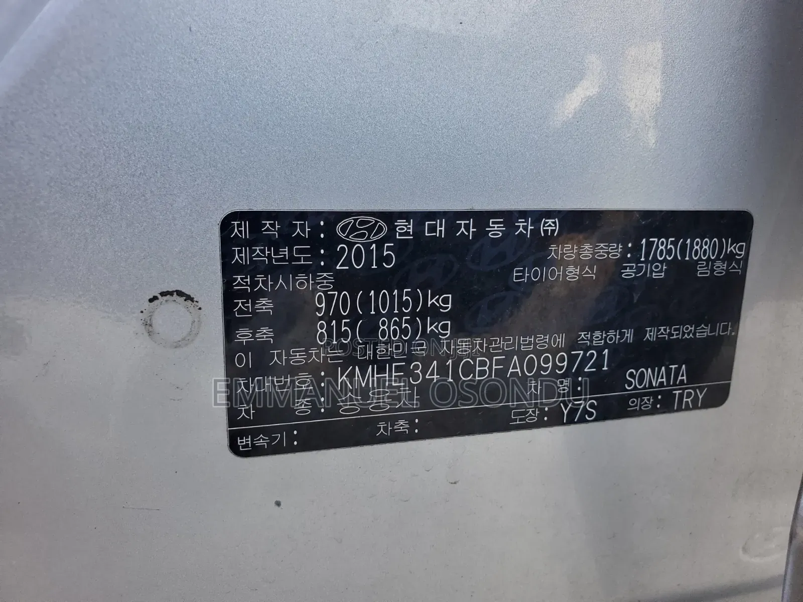 Hyundai Sonata 2015 Silver
