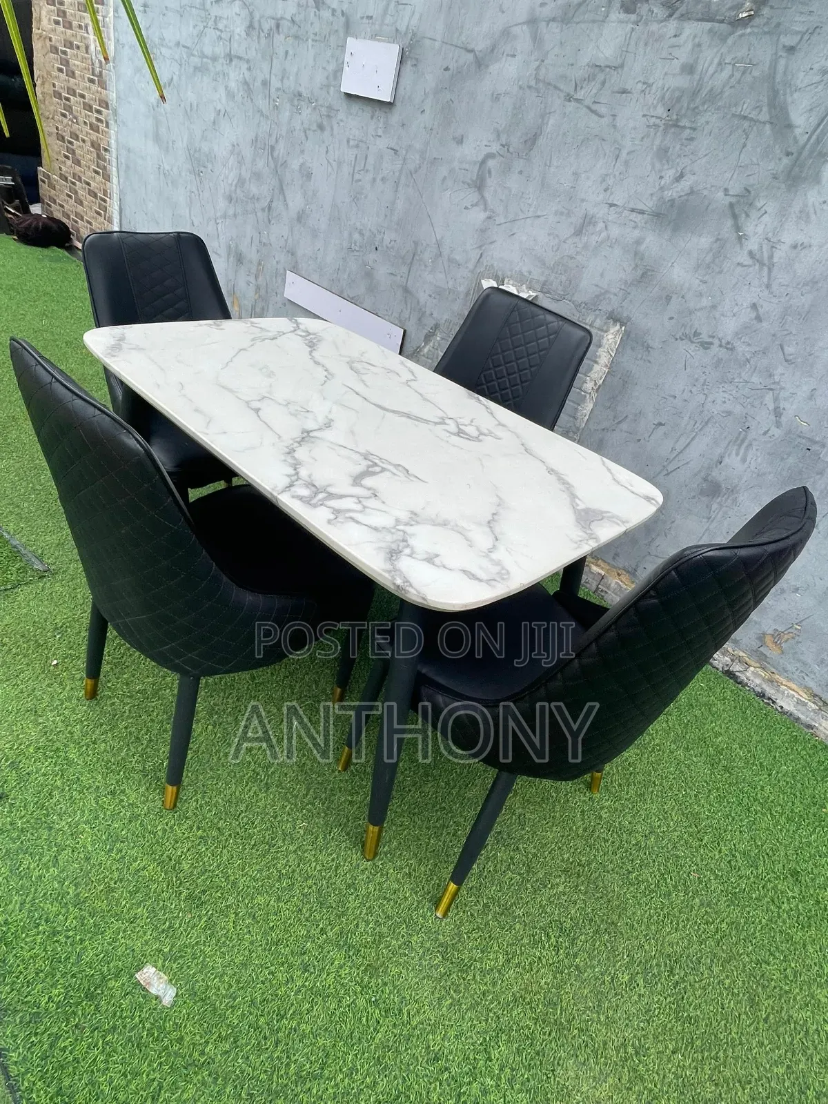 4 Seater Marble Top Dining Table