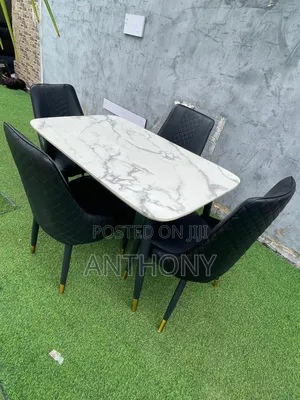 4 Seater Marble Top Dining Table
