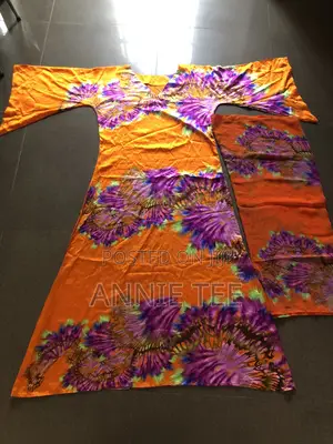 Silk Kaftan and Chiffon Scarf