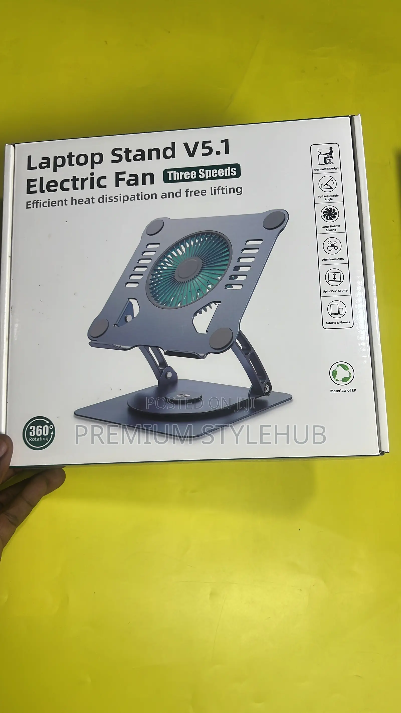 Laptop Stand With Fan Behind