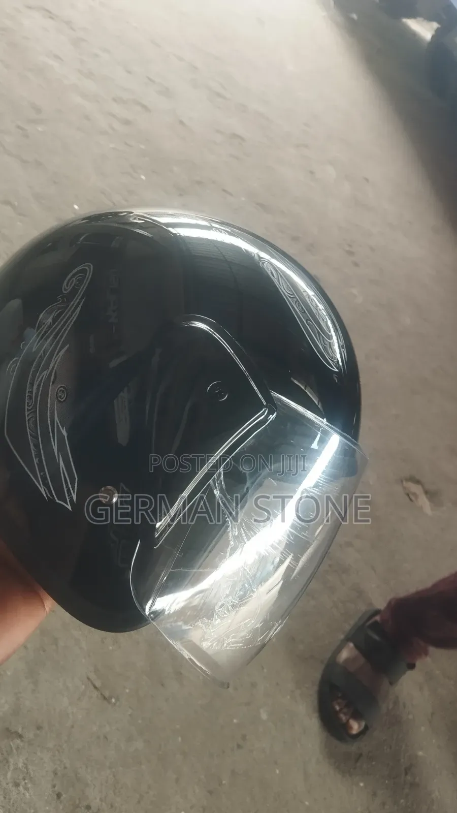 Black Half-face Motorcycle Helmet
