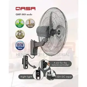 18" Energy Saving Ac/Dc Wall Fan With Remote QWF-1801 Inverter