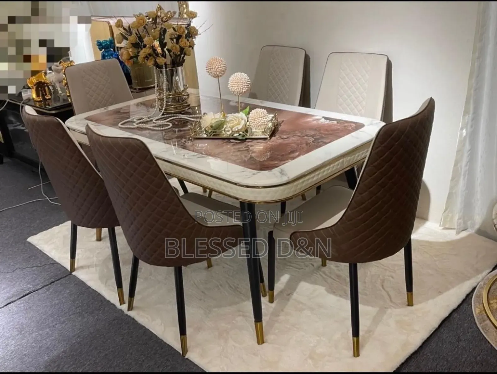 Imported Foreign Standard Dining Set With Six Chairs