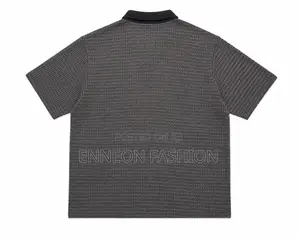 Dark Grey Textured Polo Shirt