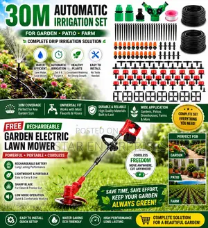 Buy 30m Automatic Irrigation Set Get Free Garden Electric Lawn Mower